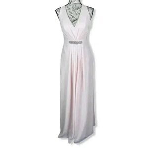 Jenny Packham Jeweled Belt Twist Strap dress